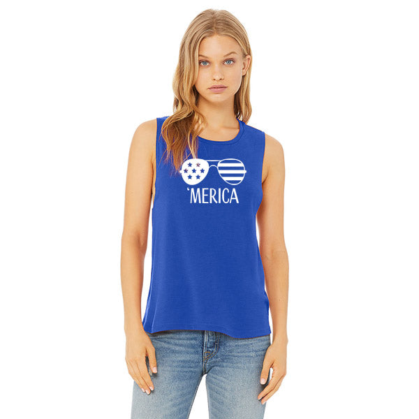 'Merica Ladies Muscle Tank