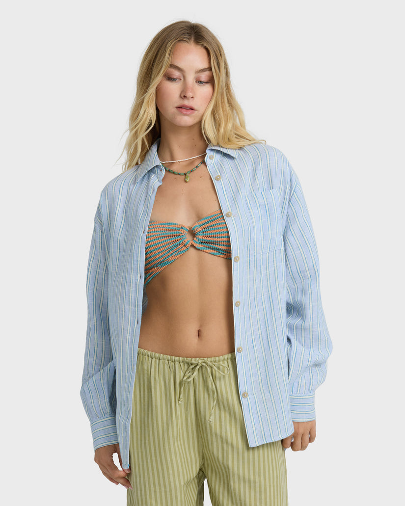 Billabong Wanderer Printed Long Sleeve Woven Top