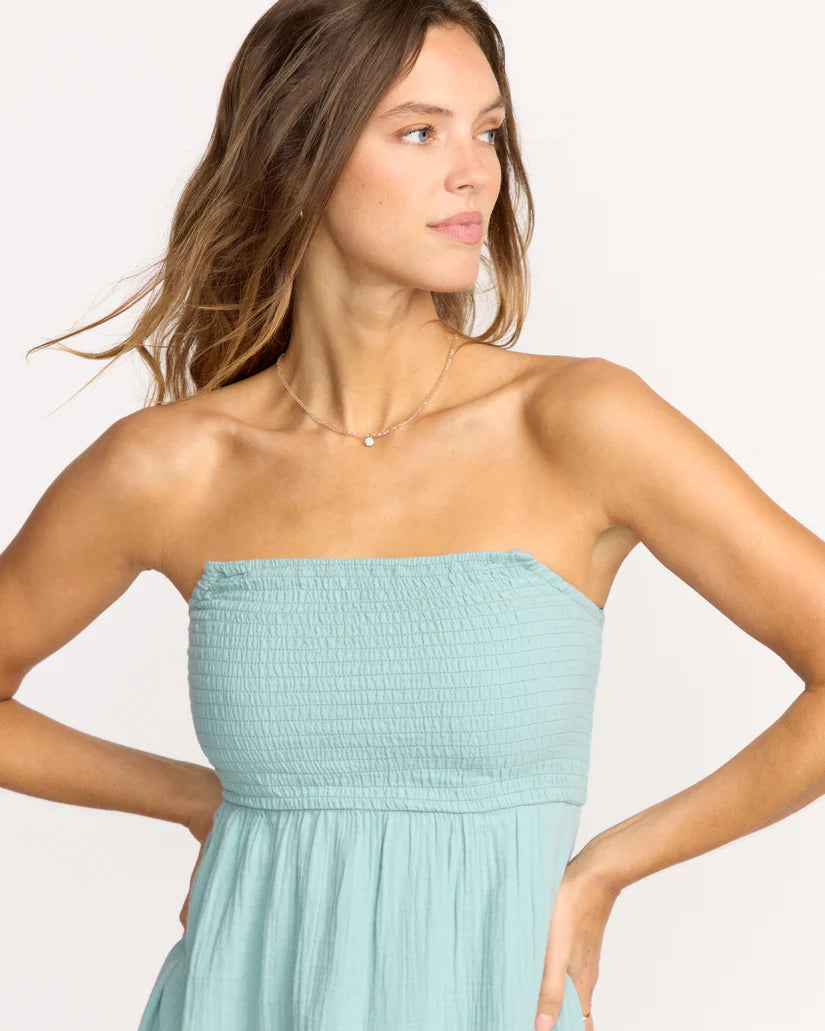 Billabong Off The Coast Dress - Blue Fog