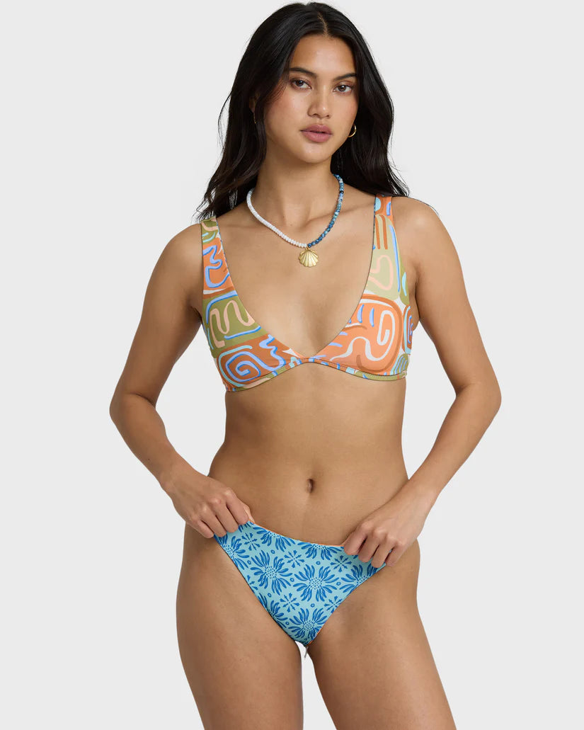 Billabong Le Surf Reversible Lowrider Full Bikini Bottom