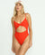 Billabong Red Aloha Mika One-Piece Swimsuit