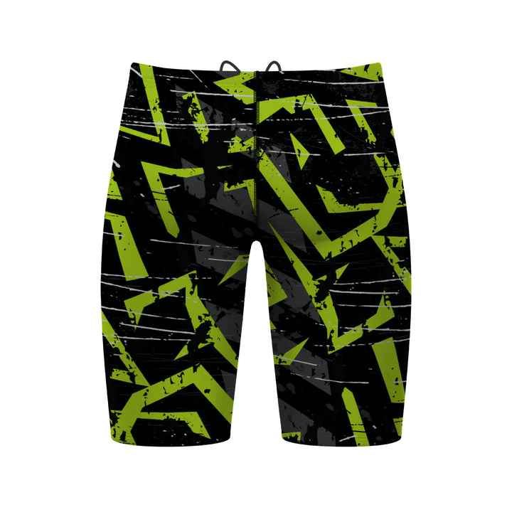 Q Swimwear Green Glitch Jammer