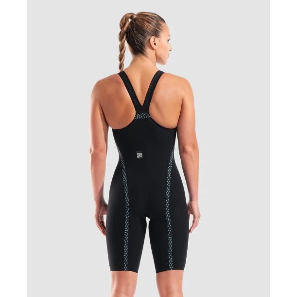 Arena Powerskin Veloce Closed Back Kneeskin - Black Teal