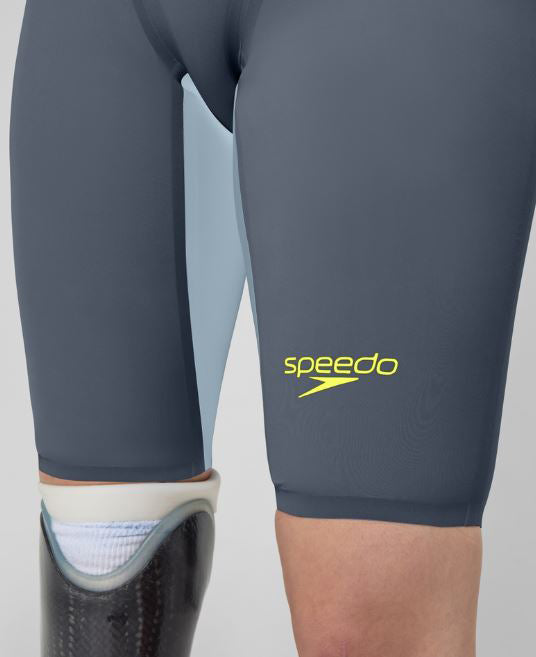 Speedo LZR Pure Valor 2.0 Open Back Kneeskin - Grey/Blue
