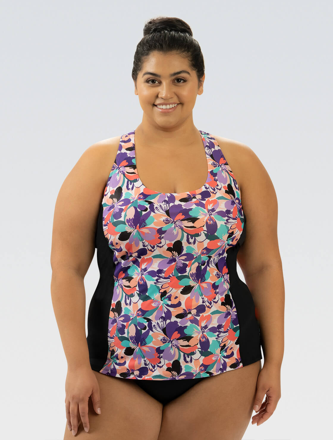 Dolfin Women's Aquashape Twist Back Tankini Top: Bonita Bloom Style