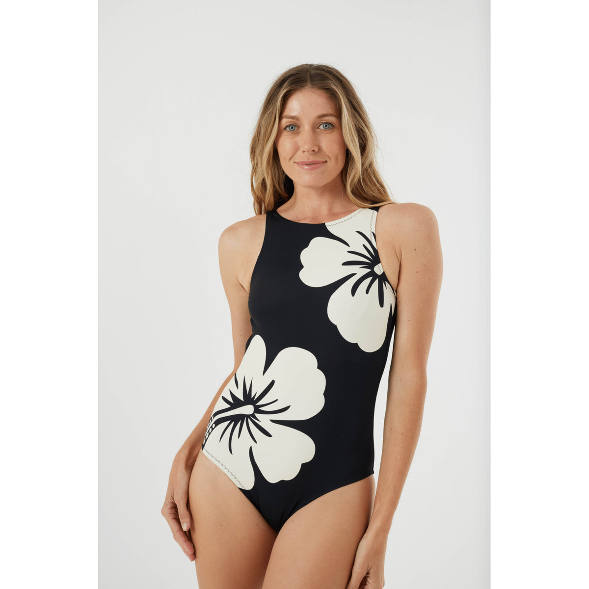 Roxy Pro Surf High Neck One Piece Swim Suit