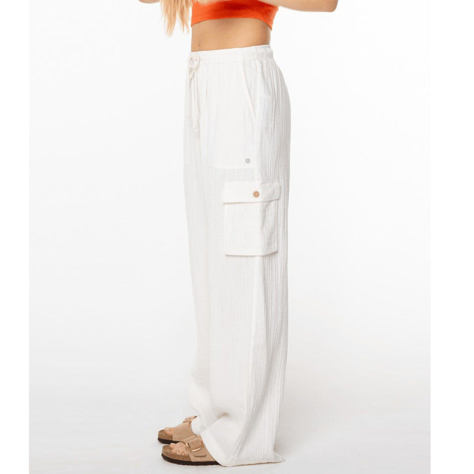 Roxy Women&#39;s Precious High Waist Cargo Pants - White
