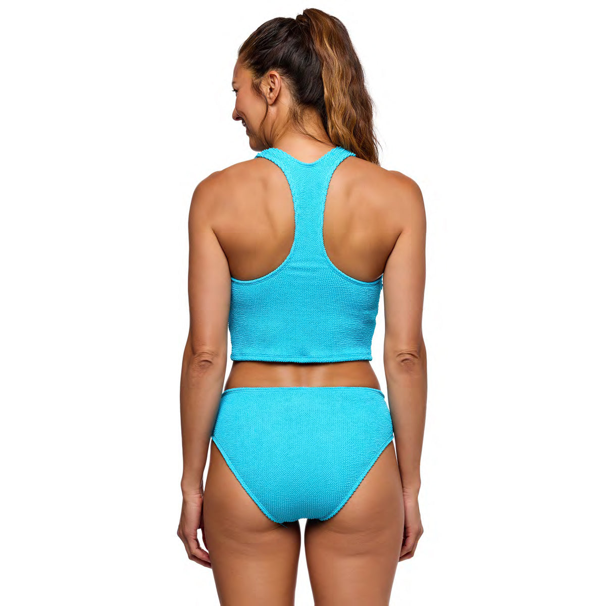 Next Good Karma Crinckle High Neck Swimsuit Top