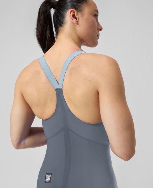 Speedo LZR Pure Valor 2.0 Closed Back Kneeskin - Grey/Blue