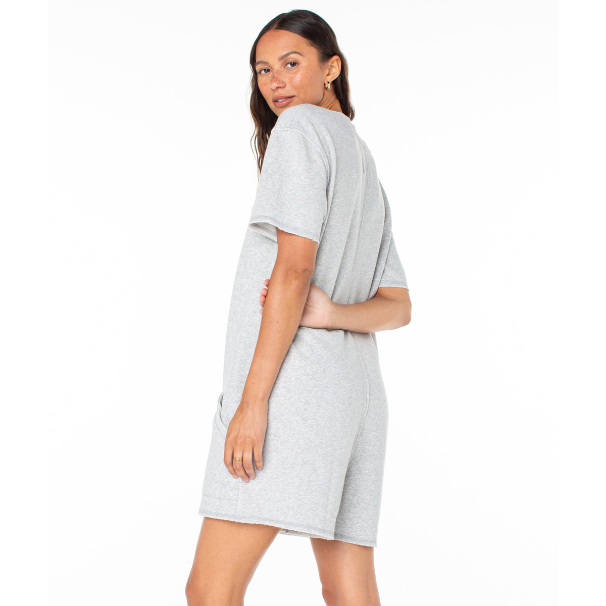 Roxy Women&#39;s Bayside Sweatshirt Romper Cover Up