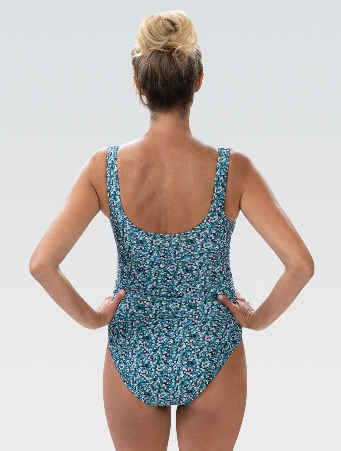 Women&#39;s Aquashape Dot Print Moderate Surplice Wrap Front One Piece