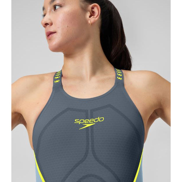 Speedo LZR Pure Intent Closed Back 2.0 Kneeskin - Grey/Blue