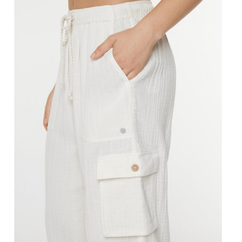 Roxy Women&#39;s Precious High Waist Cargo Pants - White