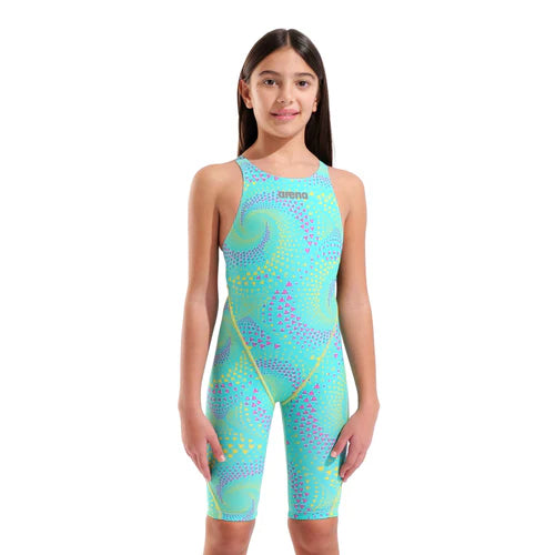 Arena JR Powerskin ST Next LE OB Kneeskin (12U Approved) - Fireflow Seaglass