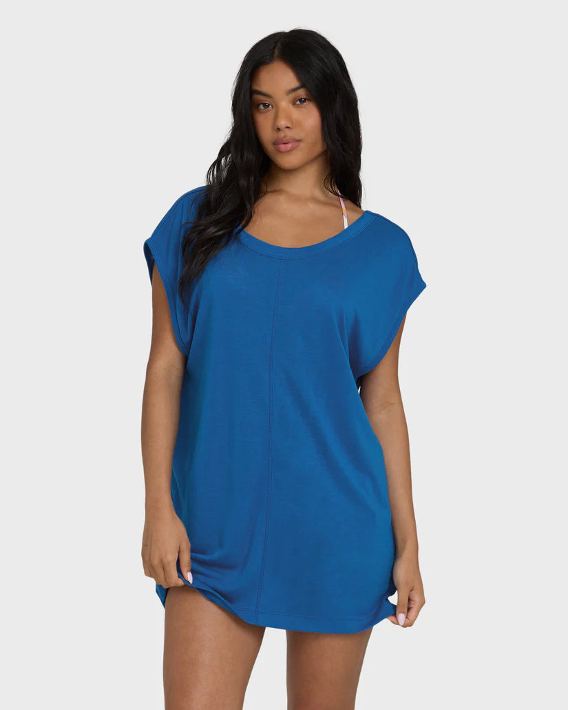 Billabong Hallow Wave Mini Short Sleeve Dress