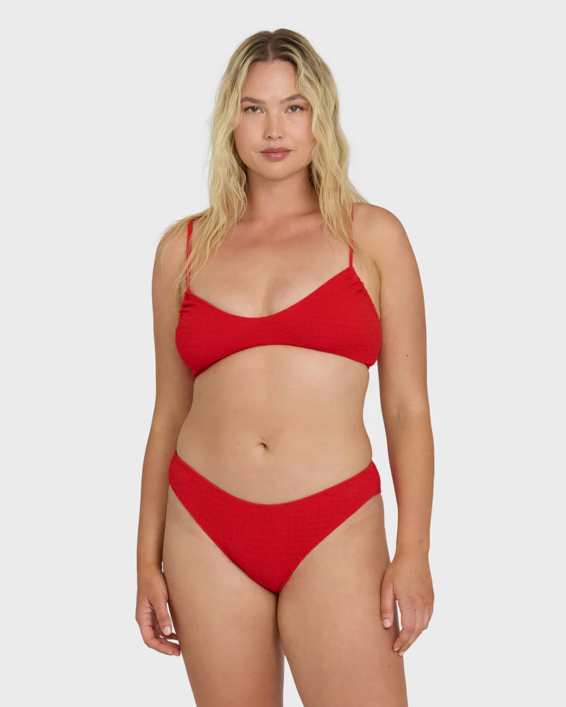Billabong Rising Tide Ruched V Bralette Bikini Top
