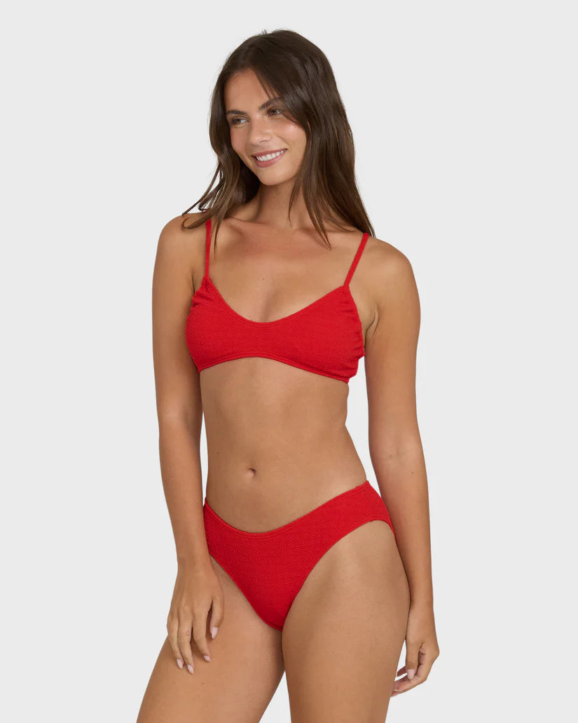Billabong Rising Tide Ruched V Bralette Bikini Top