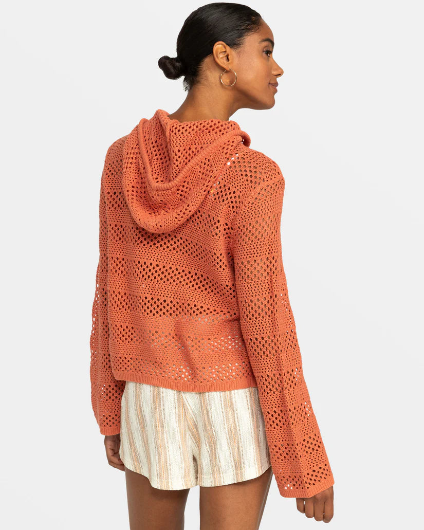 Roxy After Beach Break V-Neck Sweater Apricot Brandy