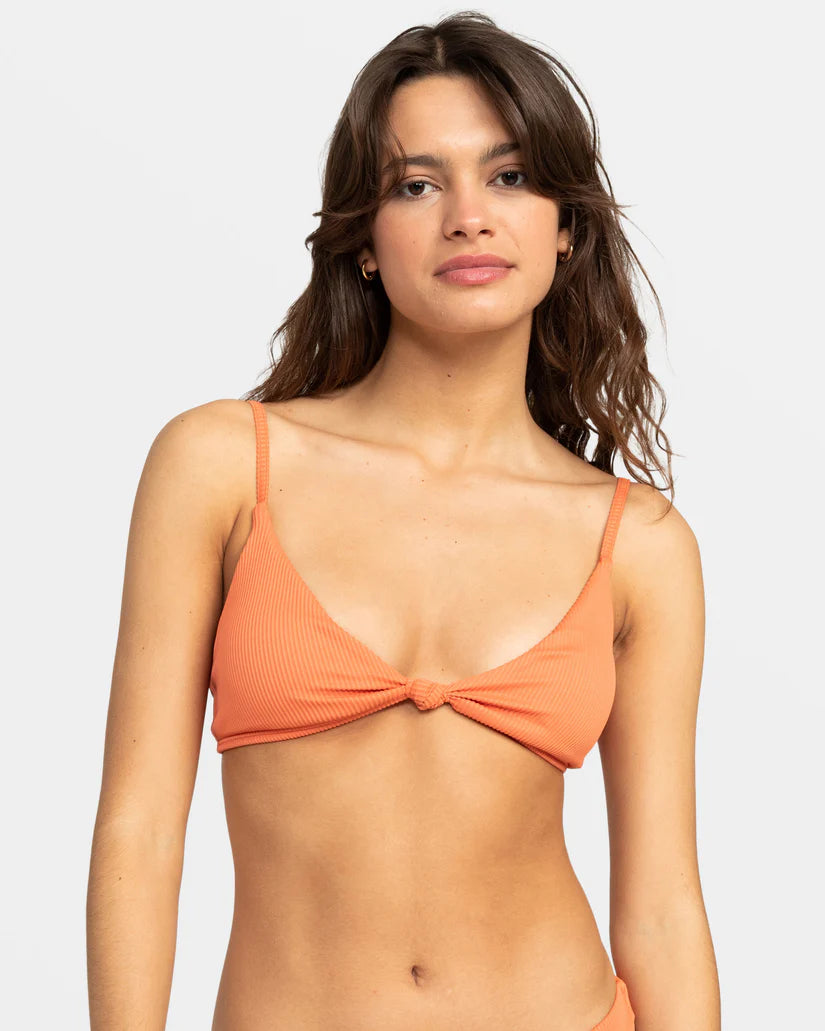 Roxy Rib Love The Surf Knot Bikini Top