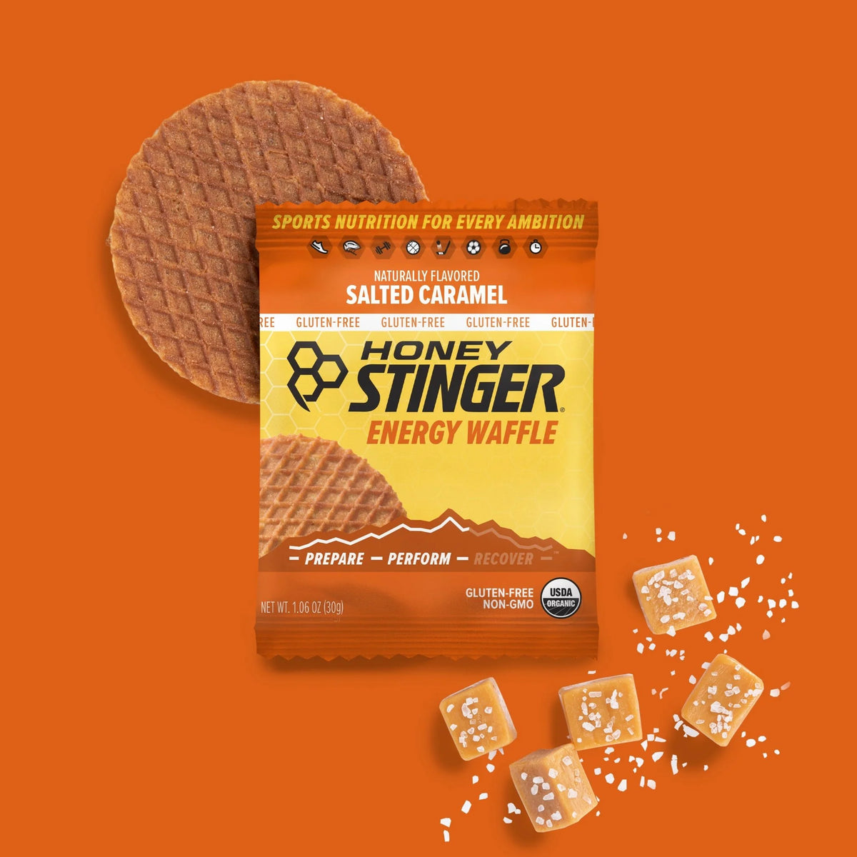 Honey Stinger Gluten Free Salted Caramel Waffle