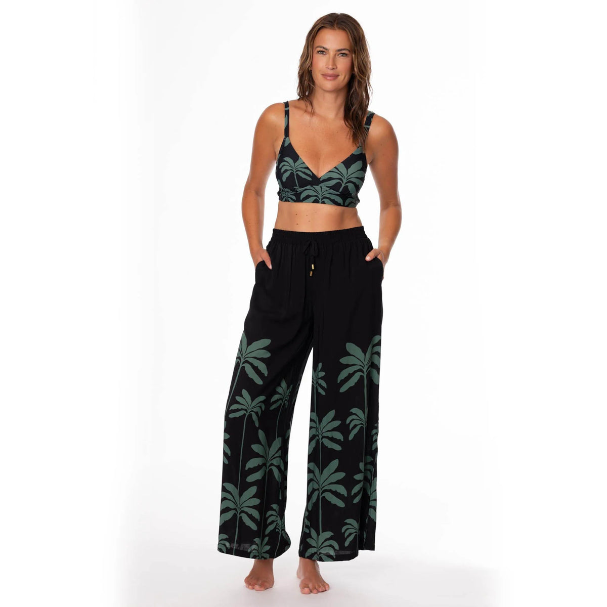 Jantzen Tropical Palms Josephine Pull on Pant