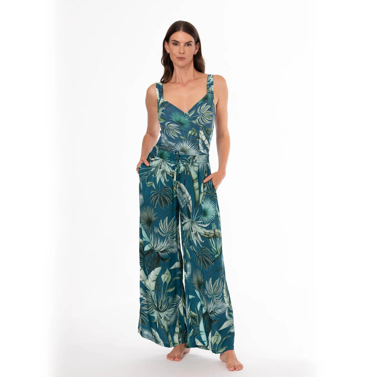 Jantzen Palm Toile Josephine Pull on Pant