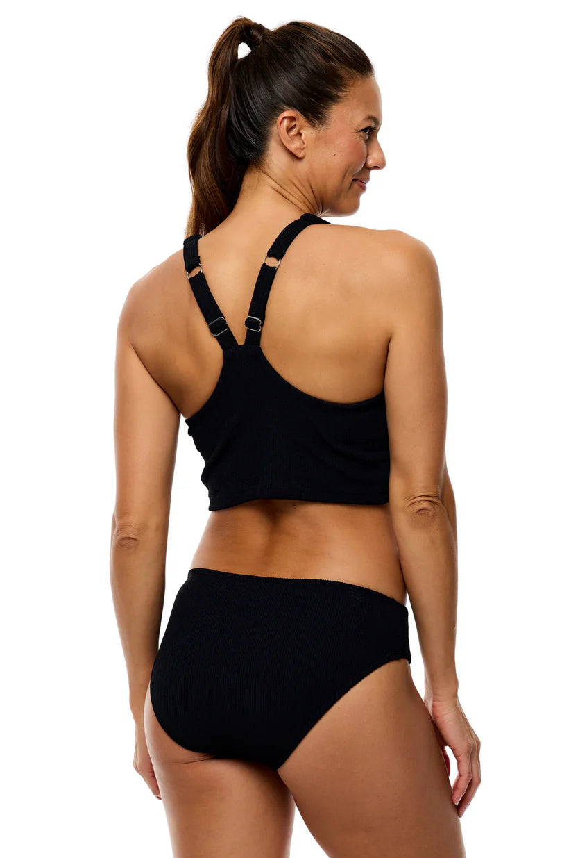 Next Mini Pucker Rib - Kinetic Crop Swim Top