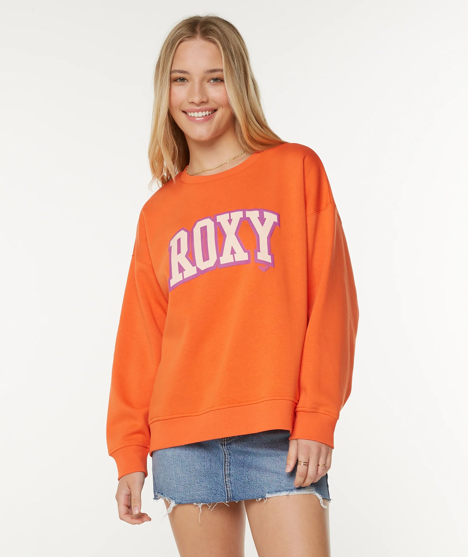 Roxy Women's Morning Hike Pullover Sweatshirt - Orange