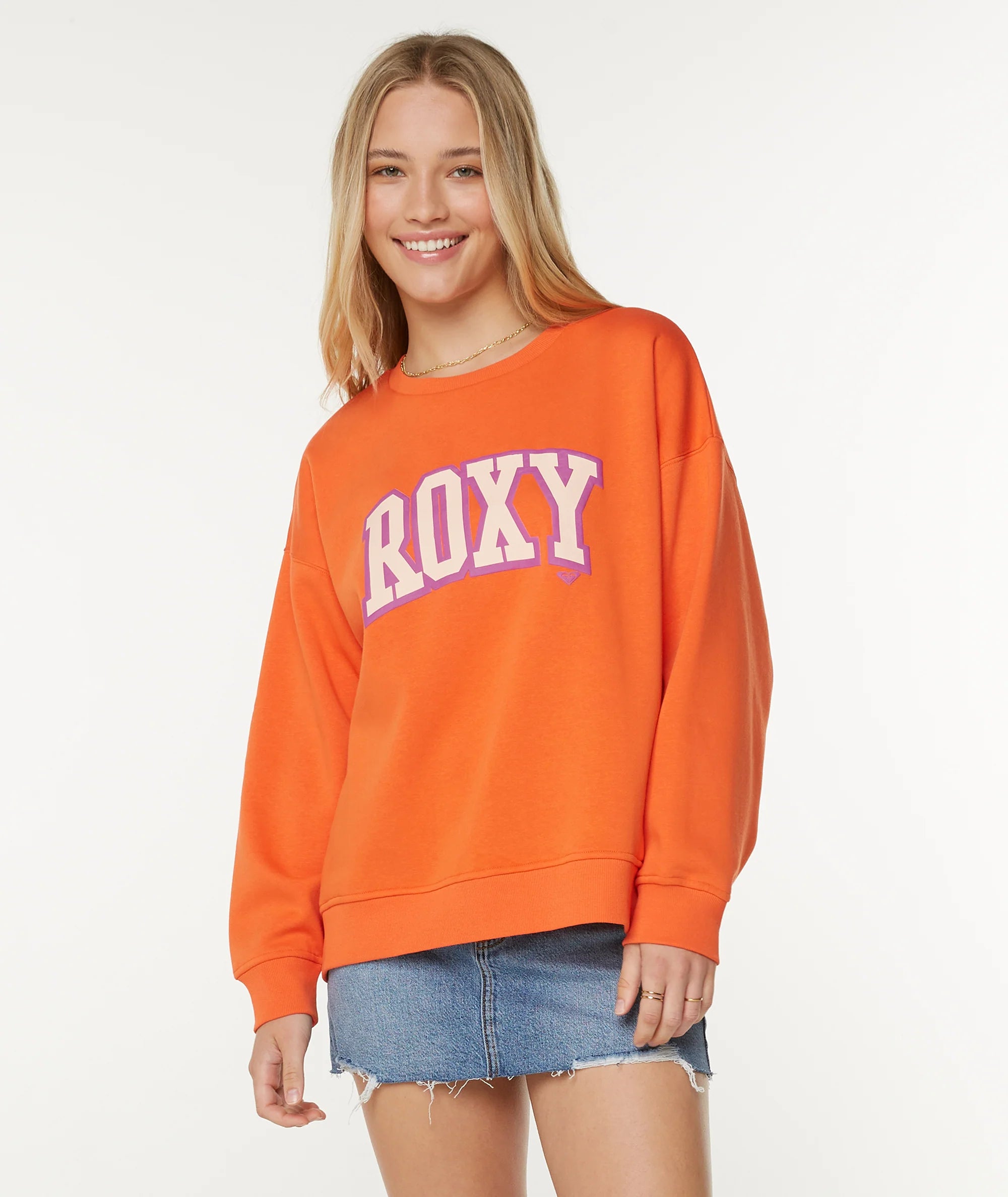 Roxy Women's Morning Hike Pullover Sweatshirt - Orange