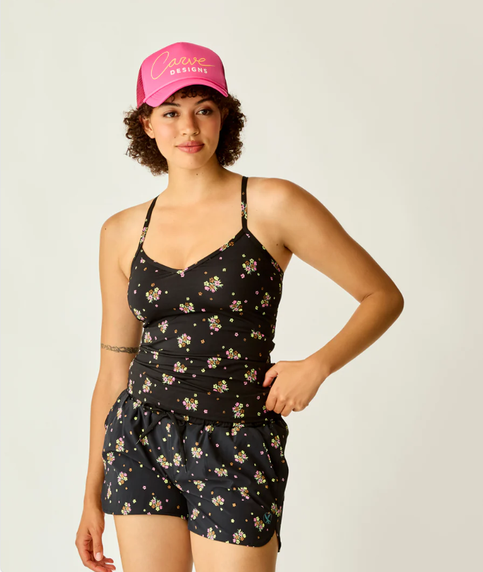 Carve Stinson Tankini - Black Floret