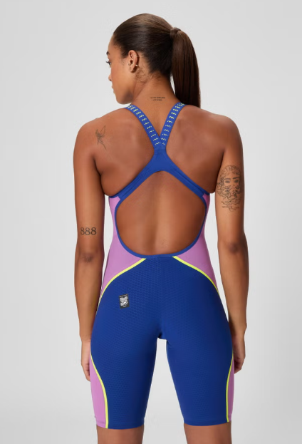 Speedo LZR Pure Intent 2.0 Open Back Kneeskin - Navy/Purple