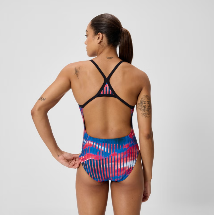Stroh Speedo Linear Lava 1-Piece Turnback