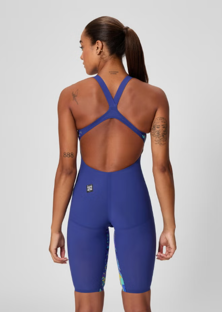 Speedo LZR Pure Valor 2.0 Open Back Kneeskin - Navy/Multi