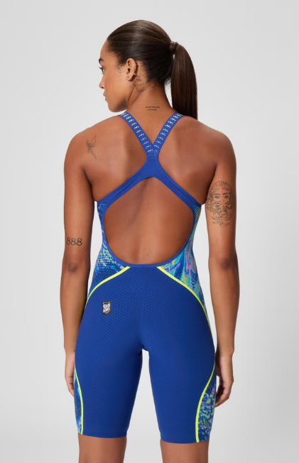 Speedo LZR Pure Intent 2.0 Open Back Kneeskin - Navy/Multi