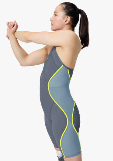 Speedo LZR Pure Intent 2.0 Open Back Kneeskin - Grey/Blue