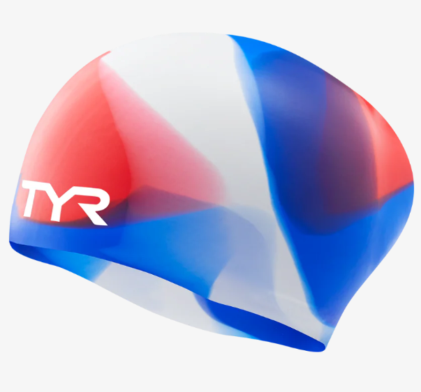 TYR Long Hair Wrinkle Free Colorful Silicone Cap