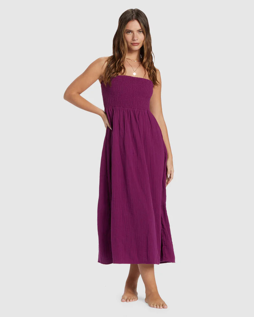 Billabong Off The Coast Dress Berry Blush