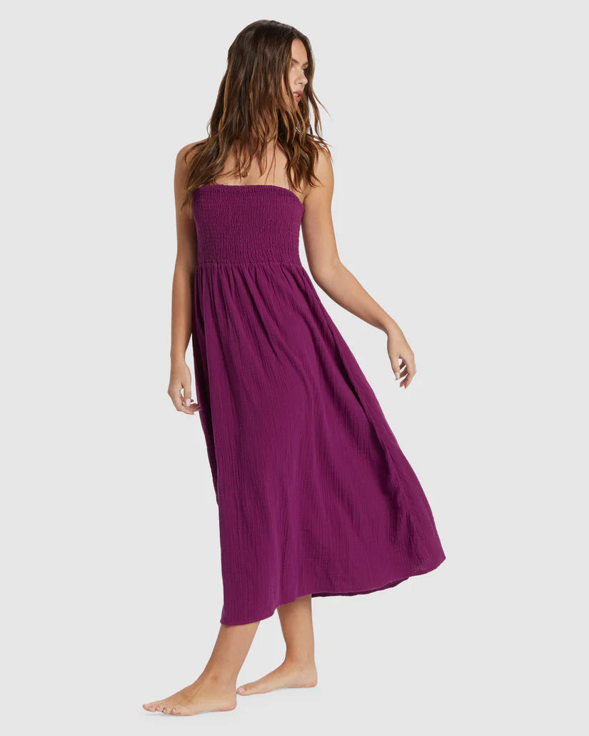 Billabong Off The Coast Dress Berry Blush