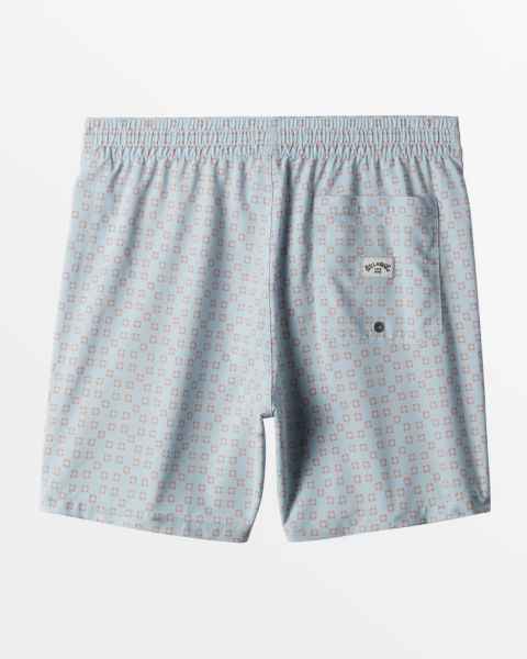 Billabong Sundays Layback 17&quot; Elastic Waist Shorts Ash Blue