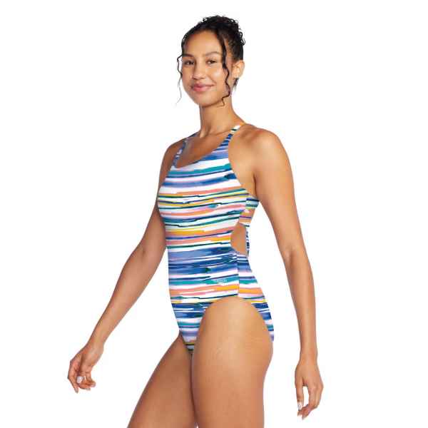 Speedo Double Cross Back 1-Piece-Fandango Pink