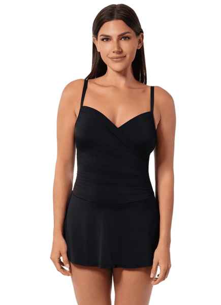 Jantzen Solid Flirty Swim Dress