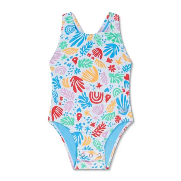 Speedo Printed Racerback  1 PC-Bright White