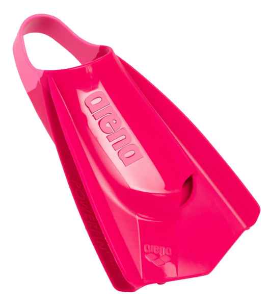 Arena Powerfin Pro II – Palmes Courtes Silicone Pour Nageurs Compétitifs, Talon Ouvert, Lame Rainurée