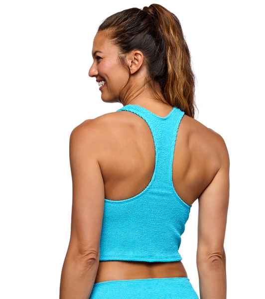 Next Good Karma Crinckle High Neck Swimsuit Top