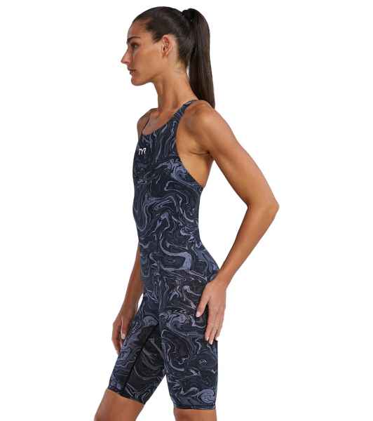 TYR Hyperblitz Thresher Open Back Tech Suit Swimsuit (U12 Approved)