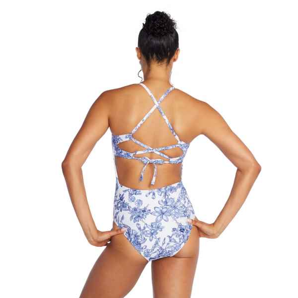 Speedo Double Cross Back 1-Piece-Cerulean Blue