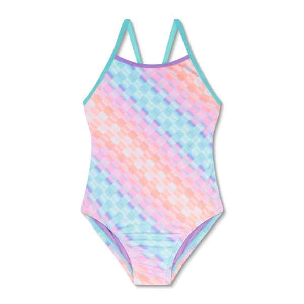 Speedo Print Propel Back One Piece-Sweet Purple