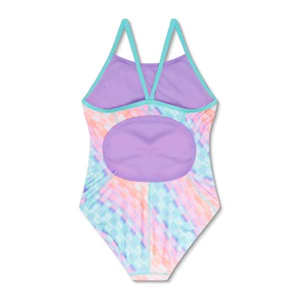 Speedo Print Propel Back One Piece-Sweet Purple