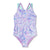 Speedo Print Strappy One Piece-Sweet Purple