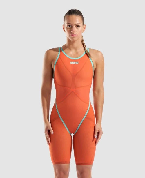 Arena Powerskin Carbon Glide NEW LE Openback Kneeskin - Sunset Coral